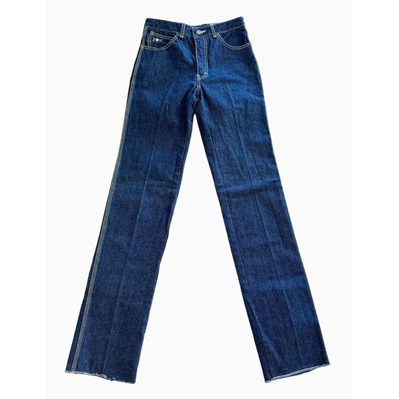 Vintage 80s SERGIO VALENTE High Rise Straight Leg Jean Size 25 - Picture 2 of 8